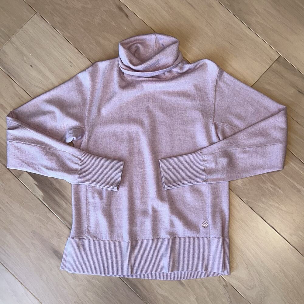 Stio Merino Wool Turtleneck Sweater Pink Long Sleeve Women’s XS